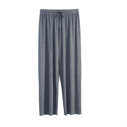 Pantalon large en soie glacée.
